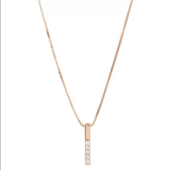 Sterling Silver Pendant Bar Necklace - Picture 2 of 11